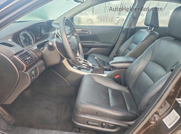 1HGCR3F94HA038879 2017 HONDA ACCORD Black Вид салону спереду