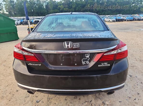 1HGCR3F94HA038879 2017 HONDA ACCORD Black Вид ззаду