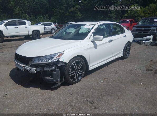 1HGCR3F95HA042004 2017 HONDA ACCORD Белый Передняя левая четверть