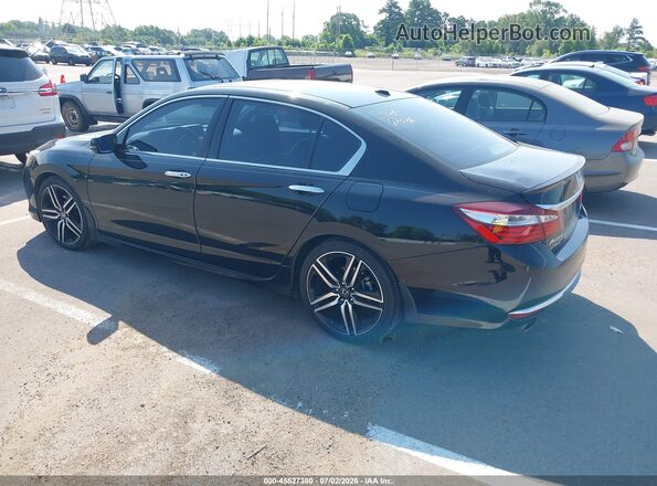 1HGCR3F97GA021136 2016 HONDA ACCORD Black Trasero izquierdo