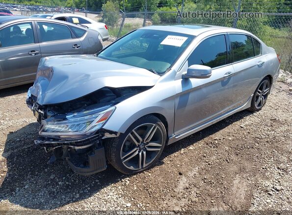 1HGCR3F99GA006511 2016 HONDA ACCORD Серебряный Передняя левая четверть