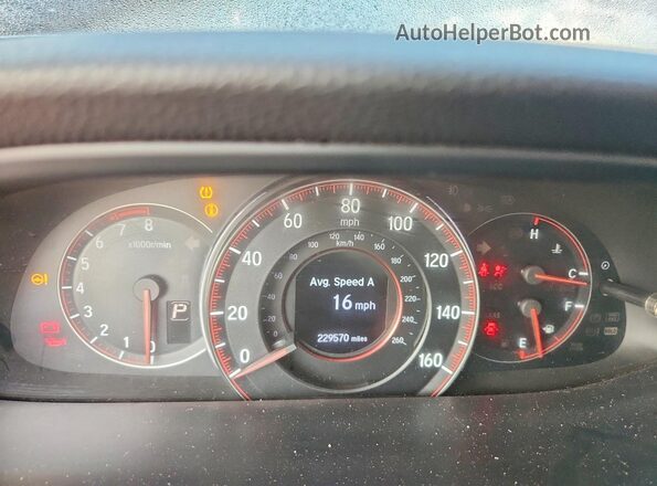1HGCT1B40GA006705 2016 HONDA ACCORD Black Widok zestawu wskaźników