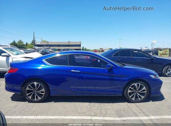 1HGCT2A88HA000324 2017 HONDA ACCORD Синий Вид задней части салона