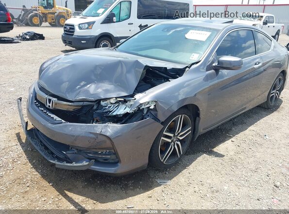 1HGCT2B02HA001784 2017 HONDA ACCORD Gray Առջևի ձախ երեք քառորդ տեսարան