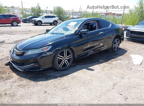 1HGCT2B04HA001592 2017 HONDA ACCORD Black Առջևի ձախ երեք քառորդ տեսարան