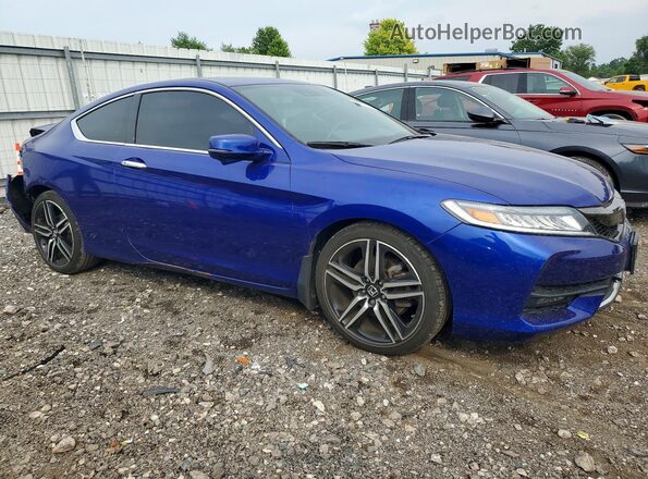 1HGCT2B0XHA007395 2017 HONDA ACCORD Синий Передняя правая четверть