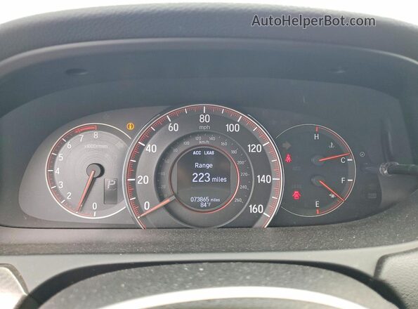 1HGCT2B0XHA007395 2017 HONDA ACCORD Синий Вид щитка приборов