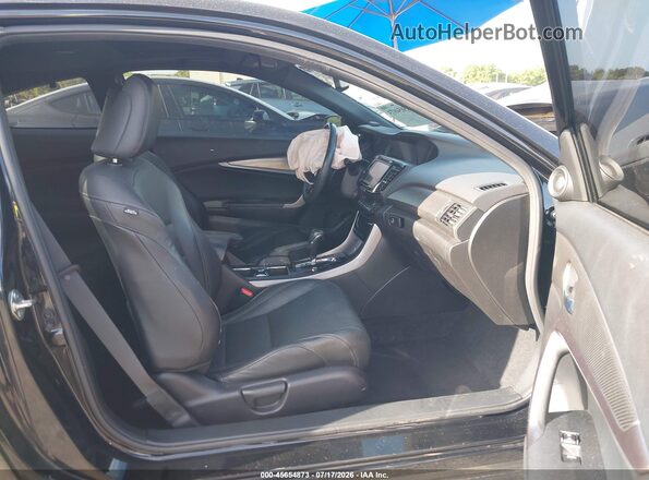 1HGCT2B85GA000567 2016 HONDA ACCORD Black Вид салону спереду