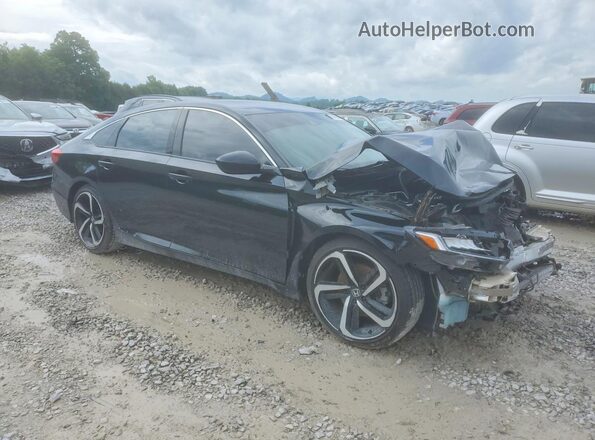 1HGCV1E30KA079210 2019 HONDA ACCORD Black Delantero derecho