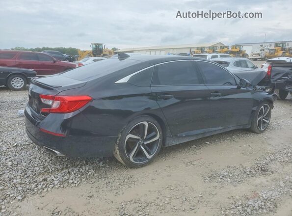 1HGCV1E30KA079210 2019 HONDA ACCORD Black Trasero derecho