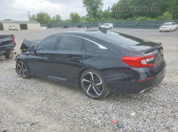 1HGCV1E30KA079210 2019 HONDA ACCORD Black Trasero izquierdo