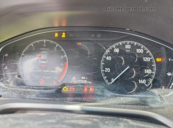 1HGCV1E34JA074252 2018 HONDA ACCORD White Սարքավորումների վահանակի տեսք