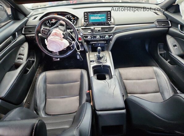 1HGCV1E34JA074252 2018 HONDA ACCORD White Առջևի վահանակի տեսք