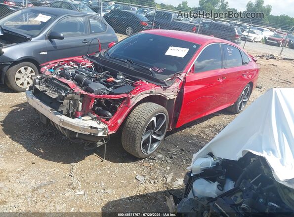 1HGCV1E34KA046050 2019 HONDA ACCORD Red Vista tres cuartos delantera izquierda