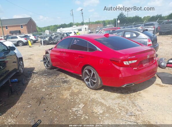 1HGCV1E34KA046050 2019 HONDA ACCORD Red Trasero izquierdo