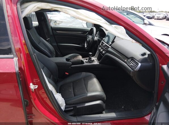 1HGCV1E38KA009762 2019 HONDA ACCORD Красный Вид салона спереди