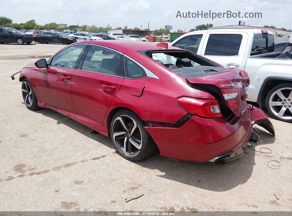 1HGCV1E38KA009762 2019 HONDA ACCORD Красный Задняя левая четверть