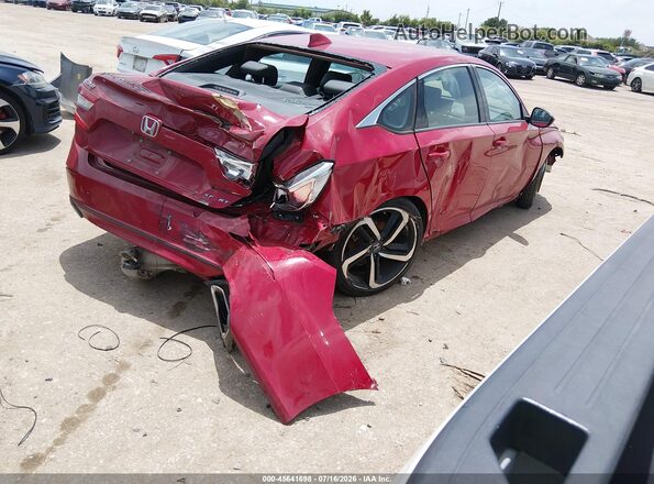 1HGCV1E38KA009762 2019 HONDA ACCORD Красный Задняя правая четверть