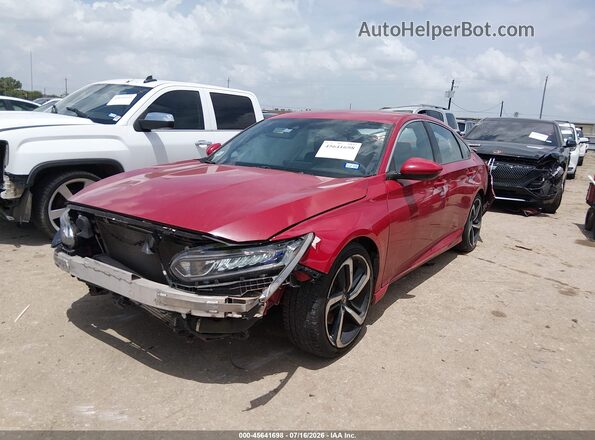 1HGCV1E38KA009762 2019 HONDA ACCORD Красный Передняя левая четверть