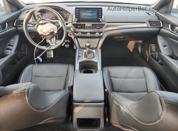 1HGCV1E39KA114696 2019 HONDA ACCORD Black წინა პანელის ხედი