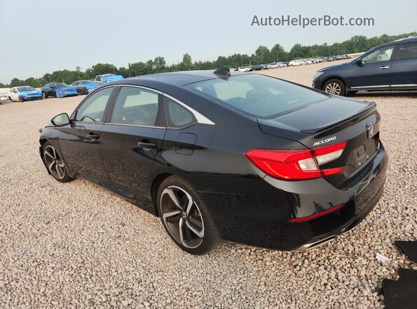 1HGCV1E39KA114696 2019 HONDA ACCORD Black უკანა მარცხენა