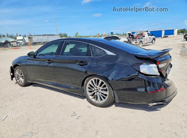 1HGCV1E3XKA069123 2019 HONDA ACCORD Black Rear left