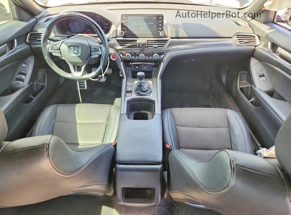 1HGCV1E3XKA069123 2019 HONDA ACCORD Black Dashboard view