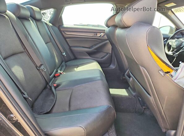 1HGCV1E3XKA069123 2019 HONDA ACCORD Black Rear seats view