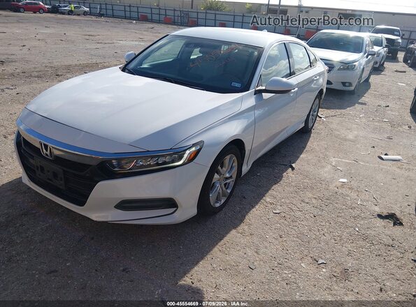 1HGCV1F10JA052844 2018 HONDA ACCORD White Առջևի ձախ երեք քառորդ տեսարան