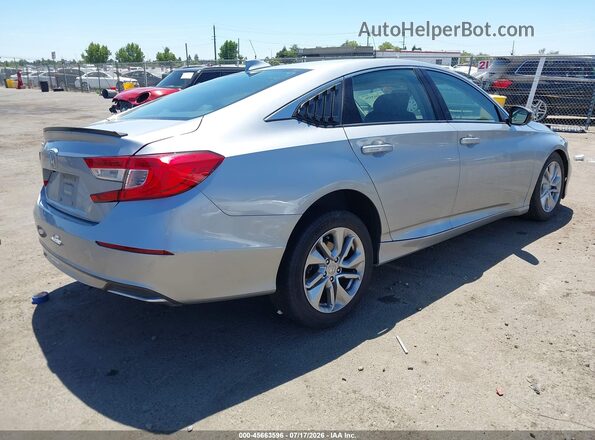 1HGCV1F10JA055176 2018 HONDA ACCORD Серебряный Задняя правая четверть