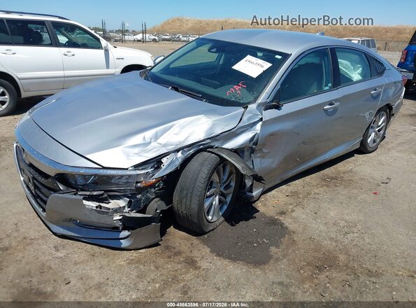 1HGCV1F10JA055176 2018 HONDA ACCORD Серебряный Передняя левая четверть