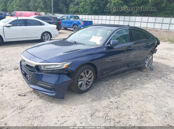 1HGCV1F10JA056537 2018 HONDA ACCORD Blue Front left
