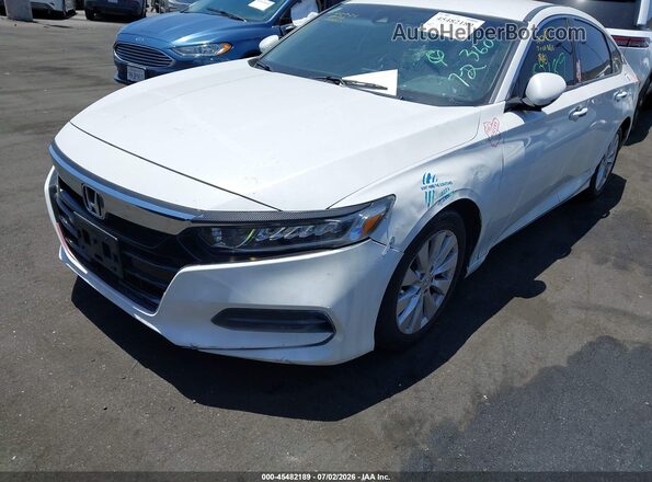 1HGCV1F10JA061057 2018 HONDA ACCORD White წინა ხედი