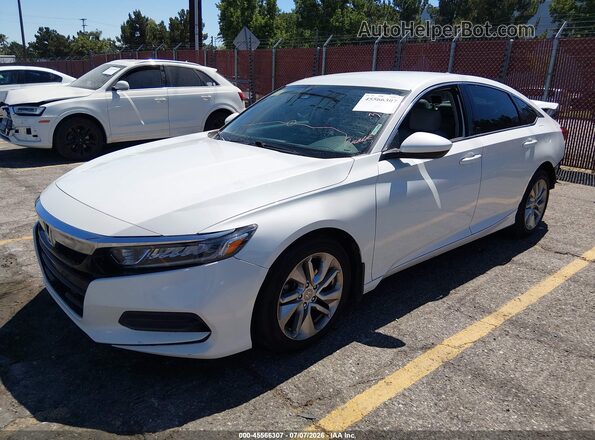 1HGCV1F10JA062886 2018 HONDA ACCORD White Առջևի ձախ երեք քառորդ տեսարան