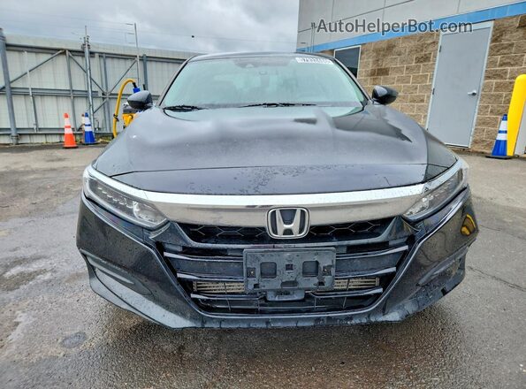 1HGCV1F10JA084144 2018 HONDA ACCORD Black წინა ხედი