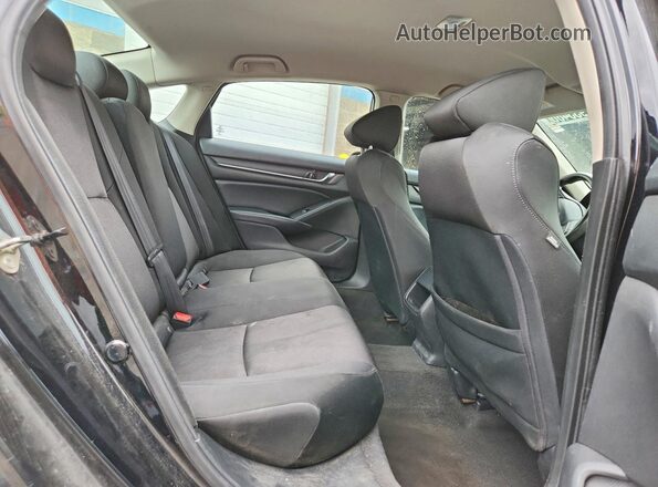 1HGCV1F10JA084144 2018 HONDA ACCORD Black უკანა სავარძლების ხედი