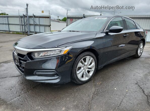 1HGCV1F10JA084144 2018 HONDA ACCORD Black VIN კოდის სტიკერის ხედი