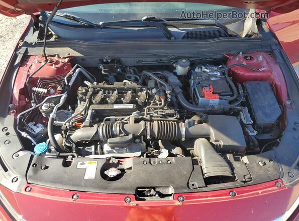 1HGCV1F10JA162860 2018 HONDA ACCORD Red Вид задньої частини салону