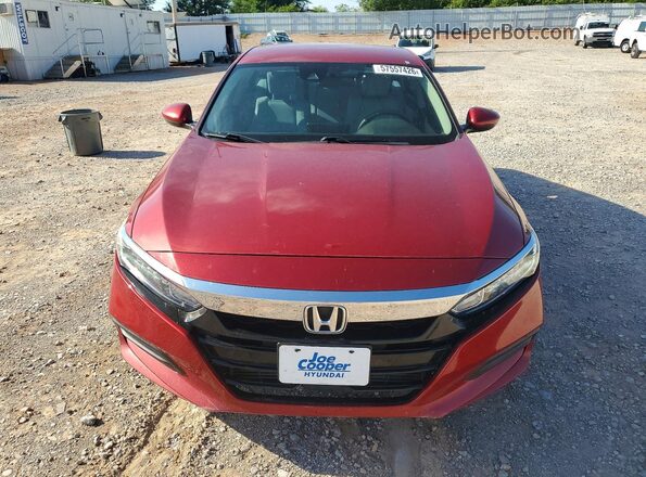 1HGCV1F10JA162860 2018 HONDA ACCORD Red Вид спереду