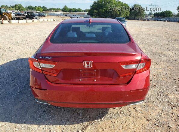1HGCV1F10JA162860 2018 HONDA ACCORD Red Вид ззаду