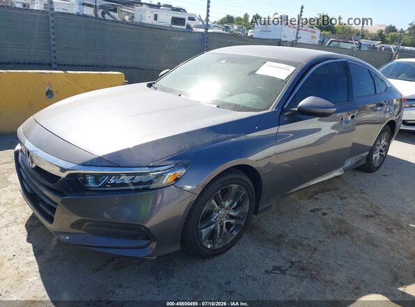 1HGCV1F10KA003175 2019 HONDA ACCORD Gray Առջևի ձախ երեք քառորդ տեսարան
