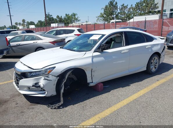 1HGCV1F10KA007565 2019 HONDA ACCORD White Vista tres cuartos delantera izquierda