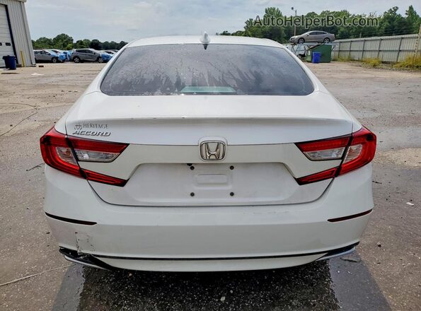 1HGCV1F10KA015147 2019 HONDA ACCORD White Rear view