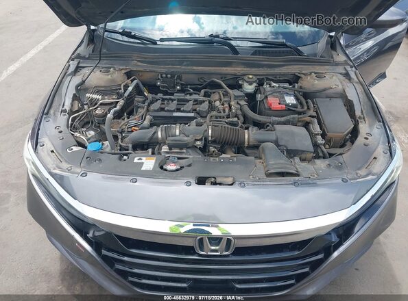 1HGCV1F10KA123493 2019 HONDA ACCORD Gray Rear view