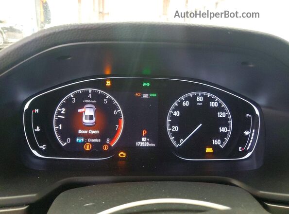1HGCV1F10KA139158 2019 HONDA ACCORD Silver Вид щитка приладів