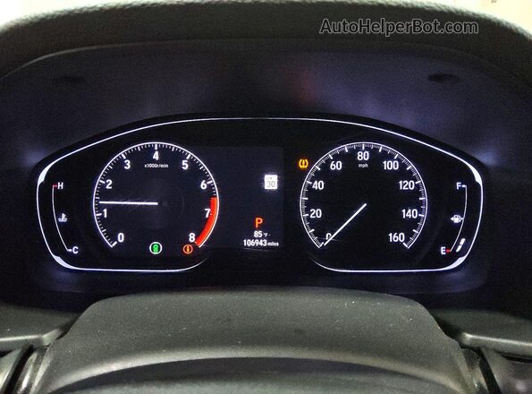 1HGCV1F10KA177134 2019 HONDA ACCORD Silver Вид щитка приладів