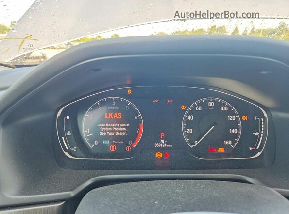 1HGCV1F10LA037697 2020 HONDA ACCORD Silver Vista del cuadro de instrumentos