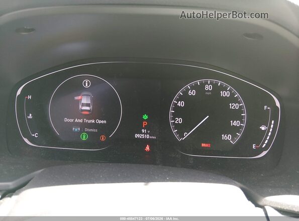 1HGCV1F10LA052751 2020 HONDA ACCORD White Widok tylnych siedzeń