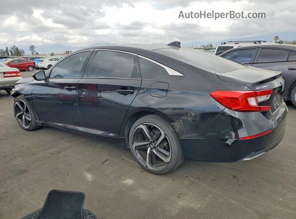1HGCV1F10LA101298 2020 HONDA ACCORD Black Trasero izquierdo
