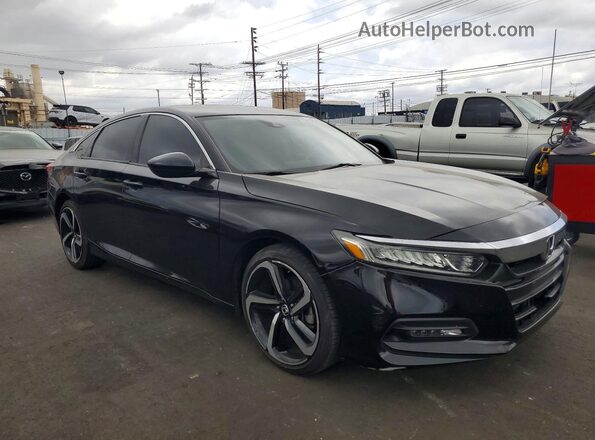 1HGCV1F10LA101298 2020 HONDA ACCORD Black Delantero derecho